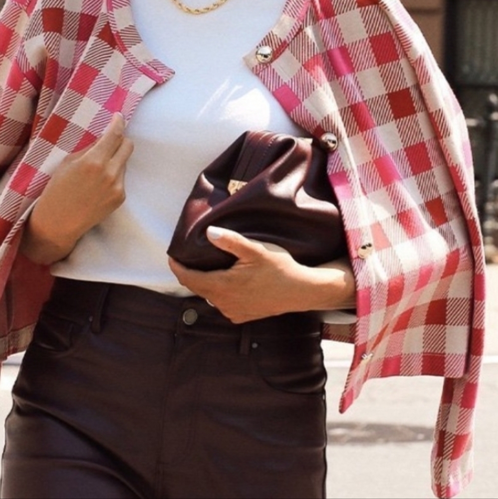 Ann Taylor Soft Frame Clutch Merlot - Picture 16 of 16